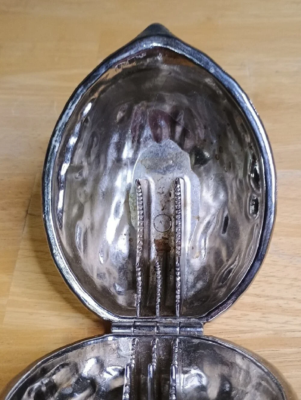 Vintage Mid Century Walnut Shaped Nut Cracker